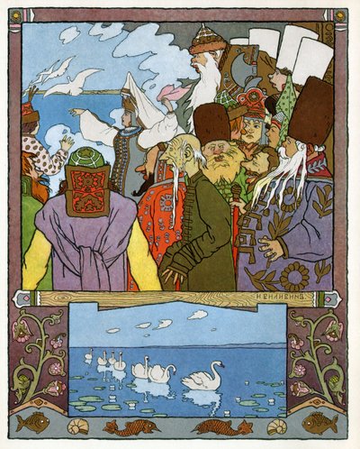 Prinsessen og frøen, ca. 1899 (litografi) af Ivan Yakovlevich Bilibin