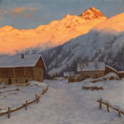 Aften på bjerget, Haute-Savoie af Ivan Fedorovich Choultse