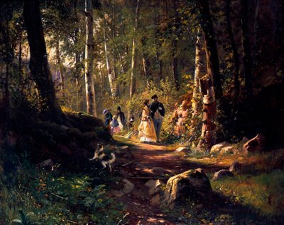 En tur i en skov, 1869 af Ivan Ivanovich Shishkin