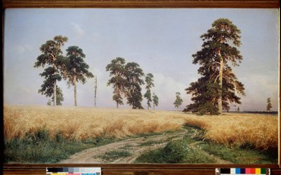 Champ de Seigle (Rieu-feltet) - Peinture de Ivan Ivanovich Shishkin (Chichkine) (1832-1898), huile sir toile af Ivan Ivanovich Shishkin