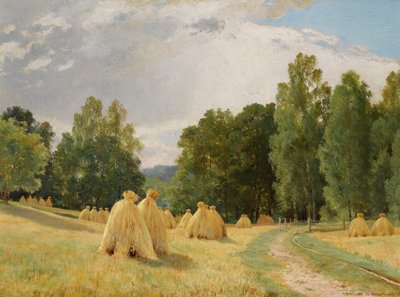 ""Meules de foin a Preobrajenskoie, Russie"" (høstakke, Preobrazhenskoe) Peinture d
