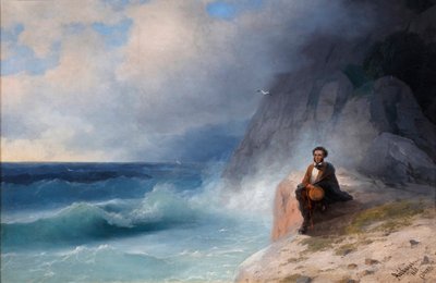 Alexander Pushkin ved Sortehavet, 1868. af Ivan Konstantinovich Aivazovsky
