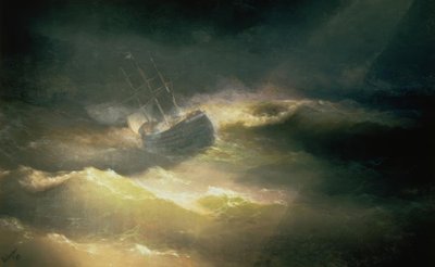 Skibet Maria ’i stormen af Ivan Konstantinovich Aivazovsky