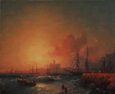 Malaga, 1854 af Ivan Konstantinovich Aivazovsky