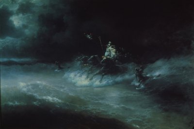 Poseidons travel over the sea, 1894 af Ivan Konstantinovich Aivazovsky