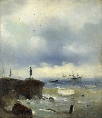 Pushkin ser på Sortehavet, 1838 af Ivan Konstantinovich Aivazovsky