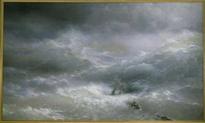 Bølgen af Aivazovsky, Ivan Konstantinovich (1817-1900) af Ivan Konstantinovich Aivazovsky