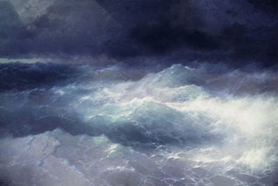Blandt bølgerne (Blandt bølgerne). Maleri af Ivan Konstantinovich Alvazosky (1817-1900). Olie på lærred, 285 x 429 cm af Ivan Konstantinovich Alvazosky