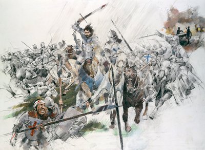 Slaget ved Flodden Field, 1513, c1990-2010. af Ivan Lapper