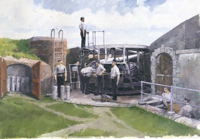 Kanonpost, Pendennis Castle, Cornwall, 19. århundrede, 1998 af Ivan Lapper