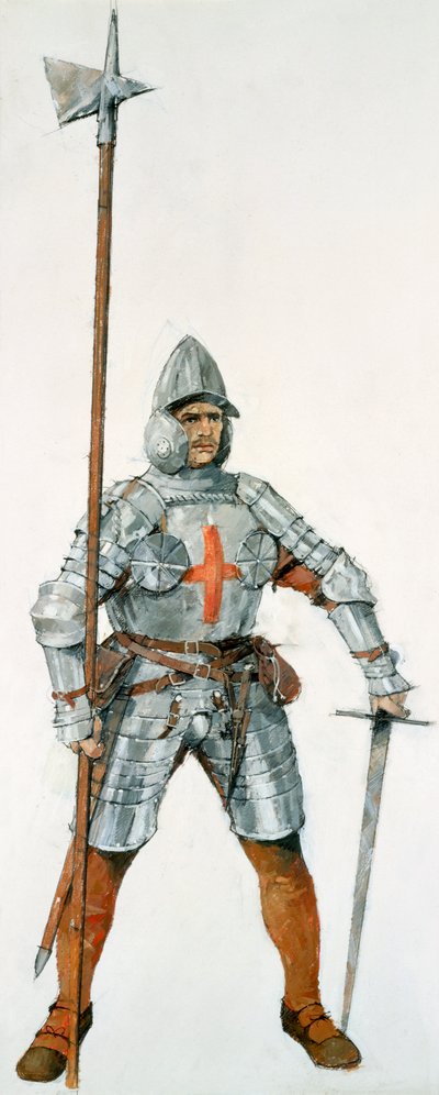 Engelsk soldat, Battle of Flodden Field, 1513, c1990-2010. af Ivan Lapper