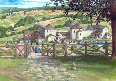 Great Witcombe Roman Villa, omkring AD250, c1990-2010 af Ivan Lapper