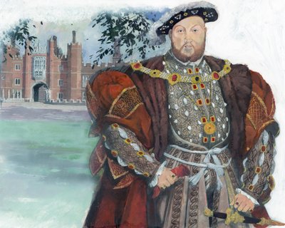 Kong Henrik VIII af England, baseret på portrættet af Henrik af Hans Holbein den yngre, UK af Ivan Lapper