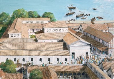Richborough Roman Fort, 3. århundrede. 1990-2010 af Ivan Lapper