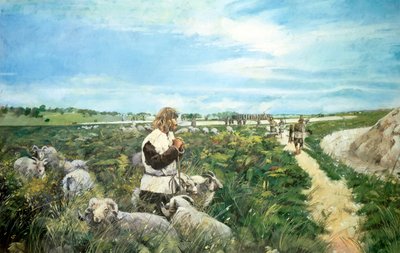 Stonehenge landskab, c2500BC, c1990-2010 af Ivan Lapper
