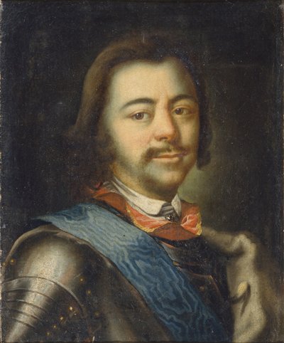 Portræt af kejser Peter I den Store 1672-1725, begyndelsen af det 18. århundrede. af Ivan Nikitich Nikitin