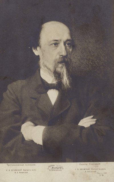 Nikolay Nekrasov, russisk digter af Ivan Nikolaevich Kramskoy
