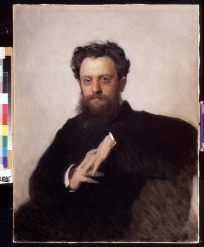 Portræt af kunsthistorikeren, professor Adrian (Adrien) Prakhov (1846-1916) (Portræt af kunsthistorikeren, professor A.Prakhov). Maleri af Ivan Nikolayevich Kramskoi (1837-1887), olie på lærred af Ivan Nikolaevich Kramskoy