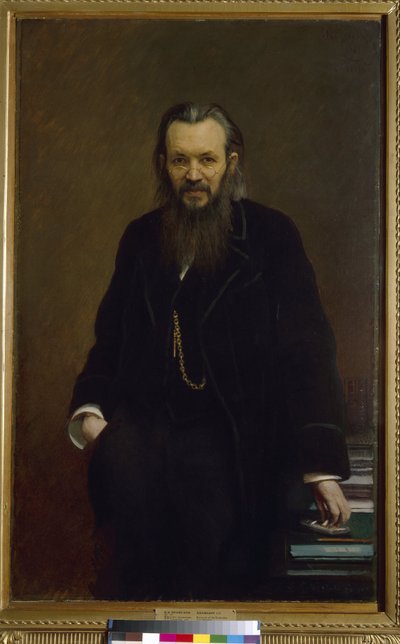 Portræt af forlæggeren og journalisten Aleksei Souvorin (1834-1912). Maleri af Ivan Nikolayevich Kramskoi (1837-1887), olie på lærred af Ivan Nikolaevich Kramskoy