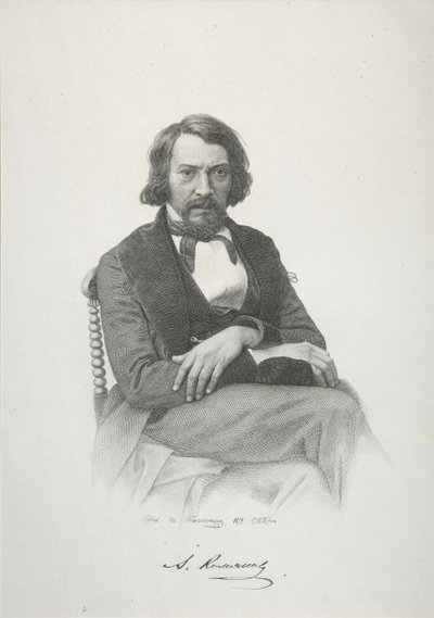 Portræt af Alexei Stepanovich Khomyakov, 1879 af Ivan Petrovich Pozhalostin