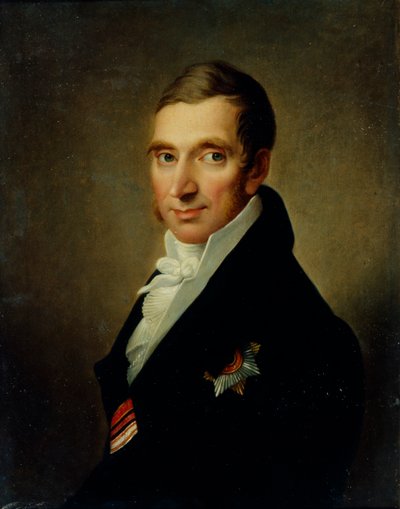 Portræt af lægen Johann-Georg von Ruehl 1768-1846, 1823 af Ivan Vasilyevich Luchaninov