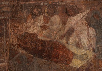 Fresco i katedralen Vor Frue af Tegnet, Novgorod, tidligt 1700-tal. af Ivan Yakovlevich Bakhmatov