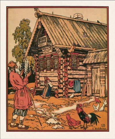Illustration til eventyret om fiskeren og fisken, 1933 af Ivan Yakovlevich Bilibin