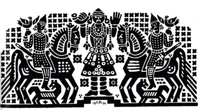 Præ-slavisk ornamental motiv, 1934 af Ivan Yakovlevich Bilibin