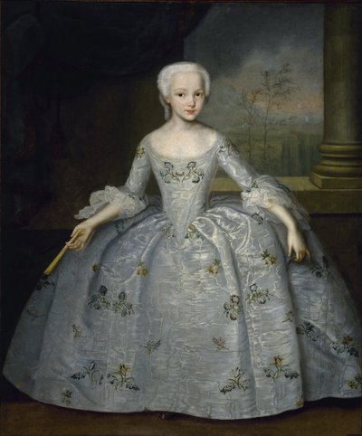 Portræt af Sarah Eleanore von Fermor, ca. 1750 af Ivan Yakovlevich Vishnyakov