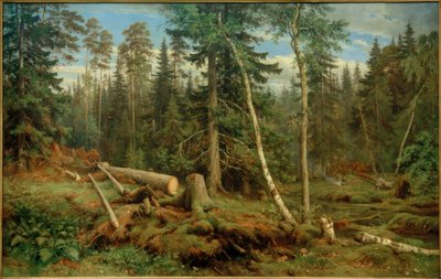 I.I.Shishkin, Træskærerarbejde af Ivan Ivanovich Shishkin