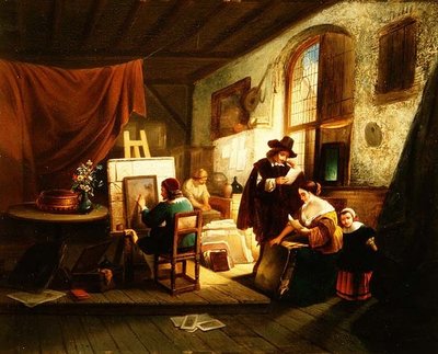 Kunstnerens atelier af J.A.B. Stroebel