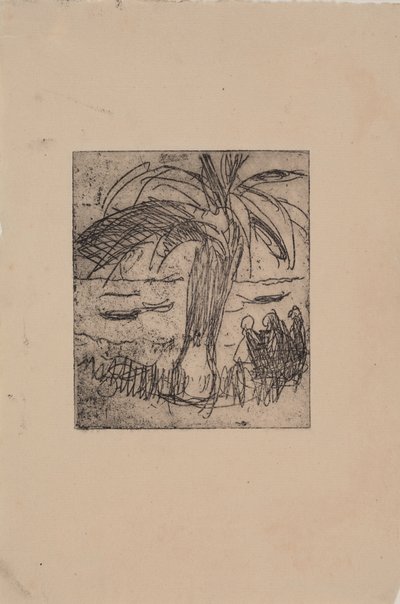 Palme ved havet af J.A. Jerichau