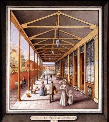 En del af den gamle markedsarkade af J.A. Probert