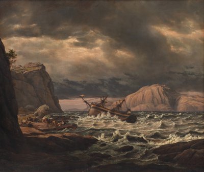 Et Skibsvrag ved Norges Kyst af Johan Christian Dahl