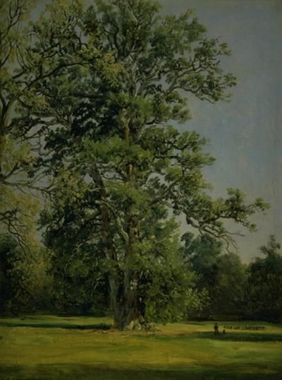 En Eg. Udsigt over haven ved Wörlitz nær Dessau af Johan Christian Dahl
