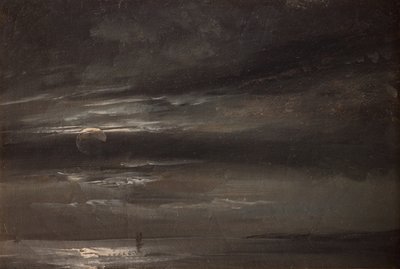 Måneskin over havet af Johan Christian Dahl