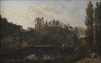 Slotsruinen ved Tharandt af Johan Christian Dahl
