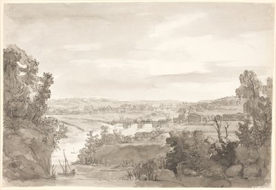 Udsigt over Kongsberg, Norge af Johan Christian Dahl
