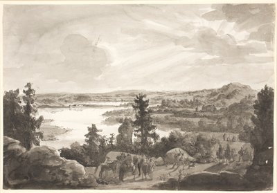 Udsigt over en sø, Norge af Johan Christian Dahl