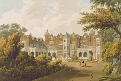 Holland House, sædet for den højre ærede Lord Holland, graveret af R. Havell und Son af J.C. Smith