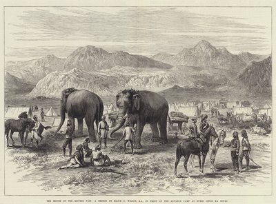 The Mouth of the Khyber Pass, foran Advance Camp ved Hurri Singh Ka Bourj af J.C. Wilson