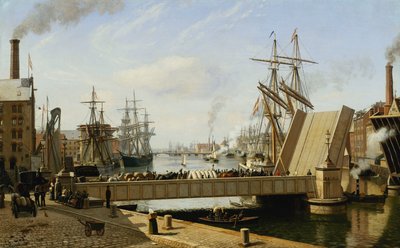 Udsigt over København med Knippelsbroen, 1882 af J.E. Carl Rasmussen