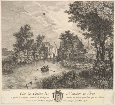 Flodlandskab efter maleriet i hr. Poullains kabinet, 1780. af JF Borgnet