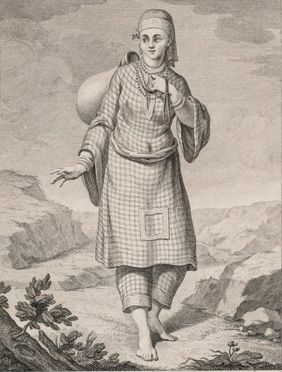 En arabisk kvinde henter vand af J.F. Clemens