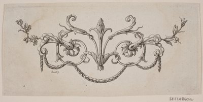 En blad og blomsterslyngning af J.F. Clemens