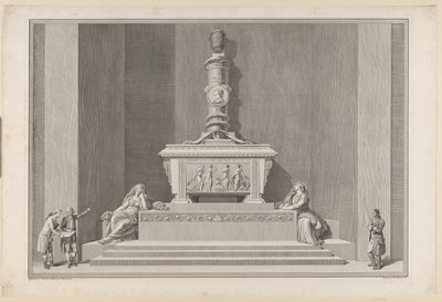 Frederik V´s gravmonument i Roskilde Domkirke af J.F. Clemens