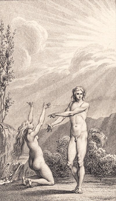 Illustration til Ewalds "Adam og Eva". II af J.F. Clemens
