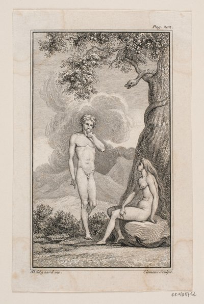 Illustration til Johannes Ewalds "Adam og Eva" IV af J.F. Clemens