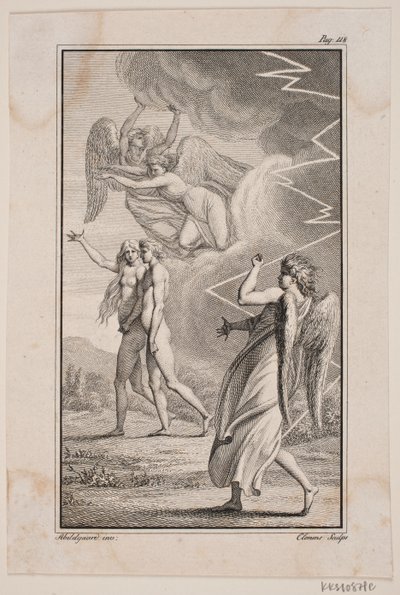 Illustration til Johannes Ewalds "Adam og Eva" V af J.F. Clemens