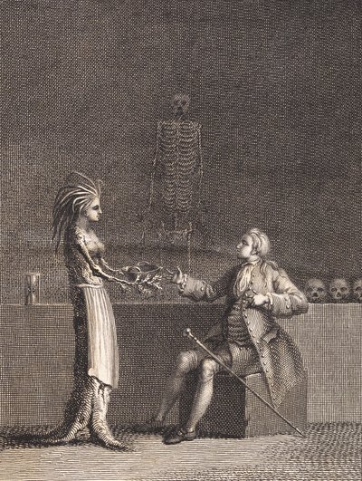 Niels Klim i anatomikammeret af J.F. Clemens